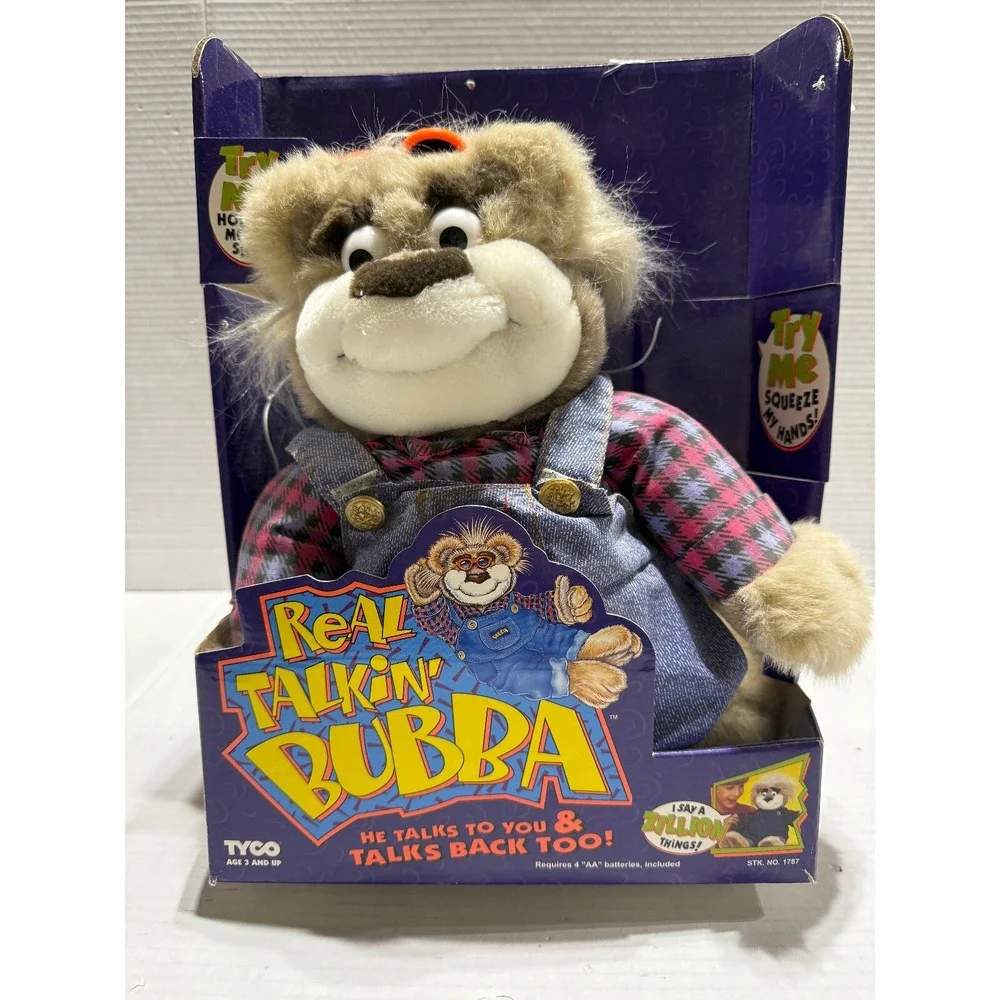 REAL TALKIN' BUBBA - Vintage 1997 Tyco Plush Talking Stuffed Animal‎ Bear